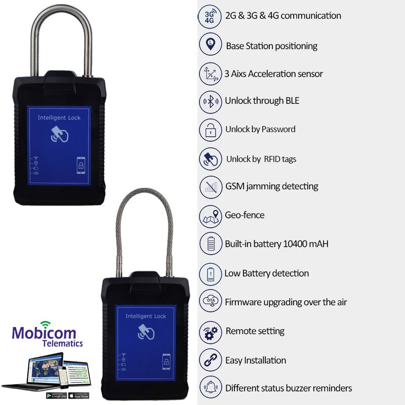 2022 4G Remote Logistics Lock GPS Logistics Car Truck Tracker GPS Tracker Compartment Smart Padlock New Products