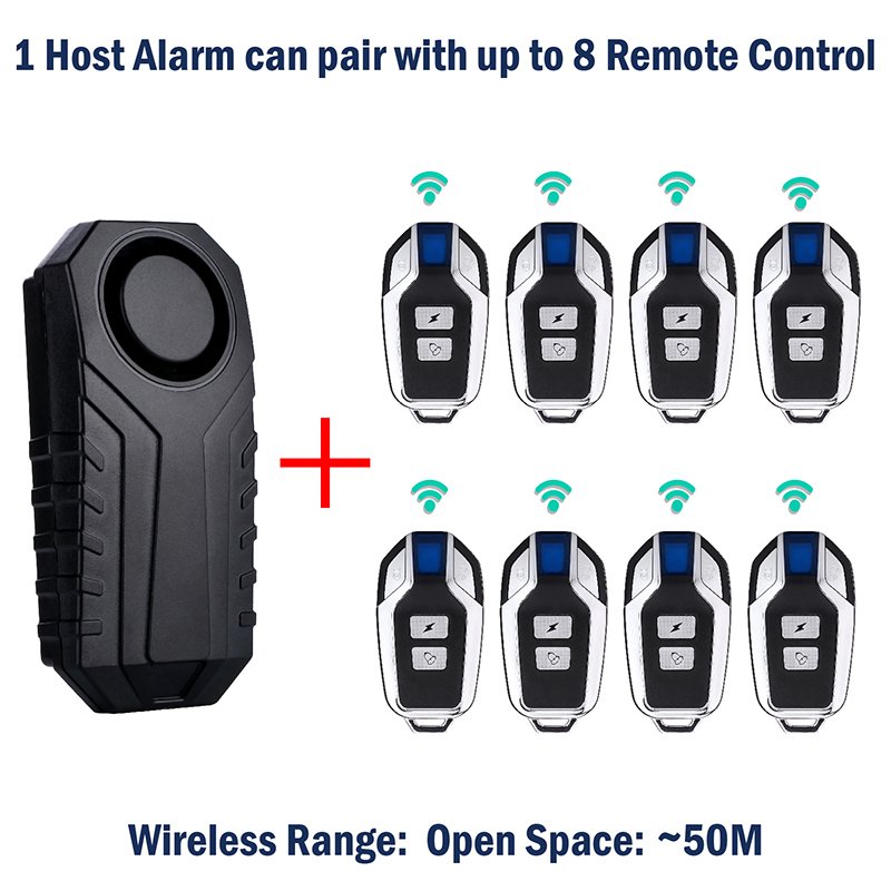 Best Seller 113dB Bike Alarm Wireless Vibration Sensor Waterproof Motorcycle Alarm with Remote Bicycle Anti Theft Alarm