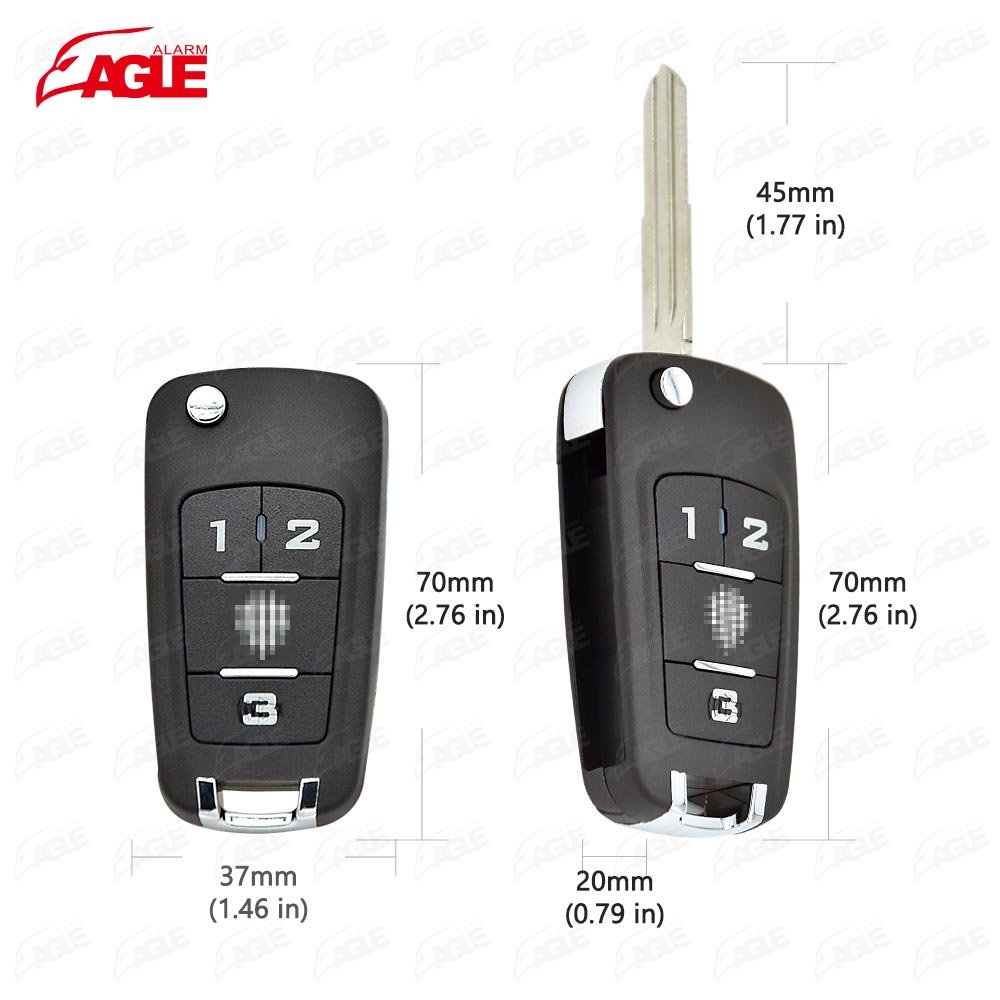 2024 Newest Car Remote Smart Key 370Mhz Folding Key for Smart Car for Chevrolet