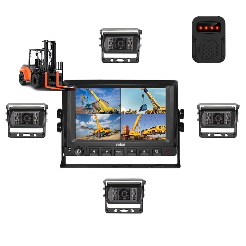 AI Blind Spot Detection Reversing Camera Blind Area Pedestrian Voice Alarm Smart for Forklift, Reach Truck