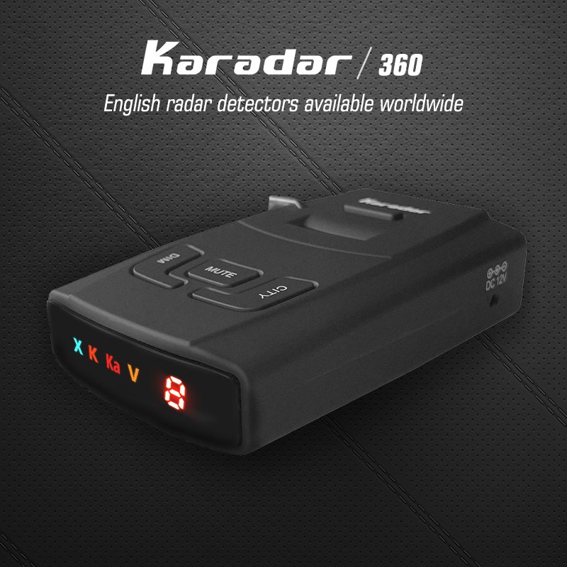 USA X,K, KA, Laser Band Radar Detector Signature Karadar S-360 Antiradar Detector LED Display English Voice Car Speed Alarm