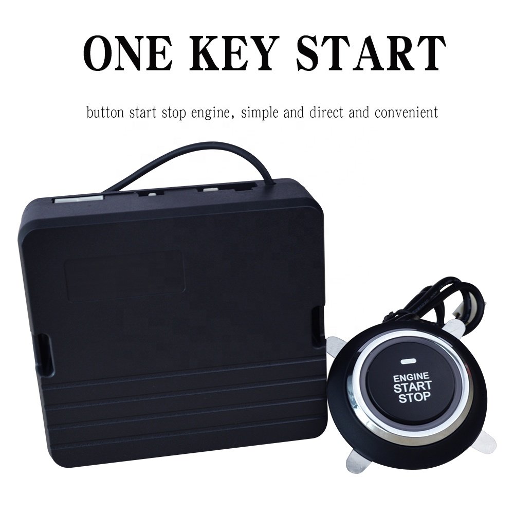 Carqseng Two Way Remote Car Alarms Phone App Control PKE Keyless Entry Car Security System Push Button Starter Remote Start Kit