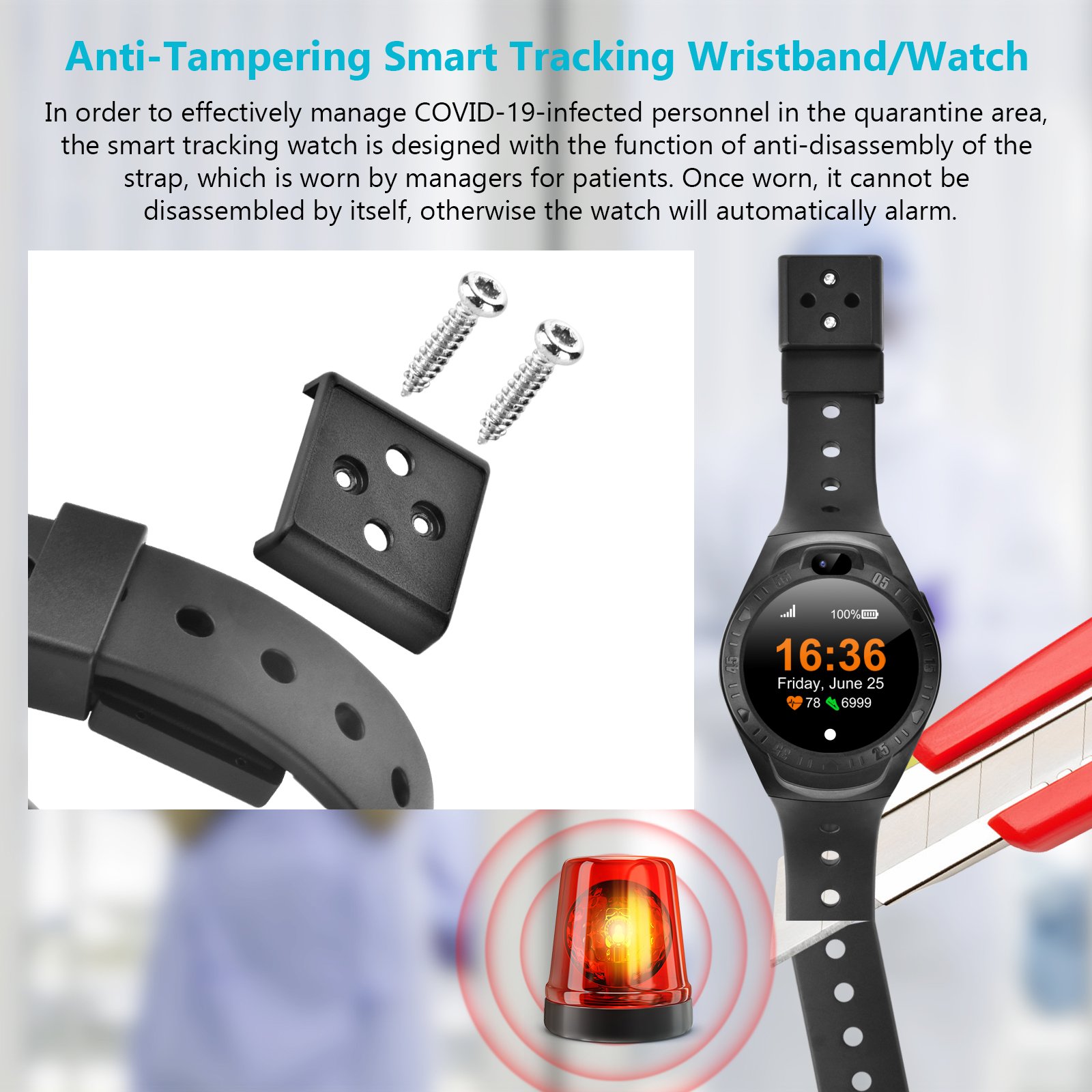 Smart Watches A9 4G Gps tracker Ankle Bracelet Anti Disassembly Alarm Ankle tracker Monitor for Gps tracker Parolee for Prisoner