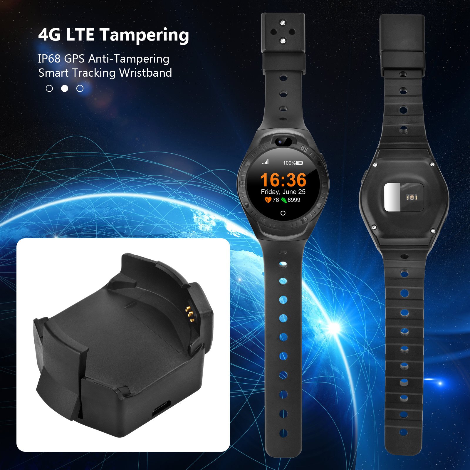 Smart Watches A9 4G Gps tracker Ankle Bracelet Anti Disassembly Alarm Ankle tracker Monitor for Gps tracker Parolee for Prisoner