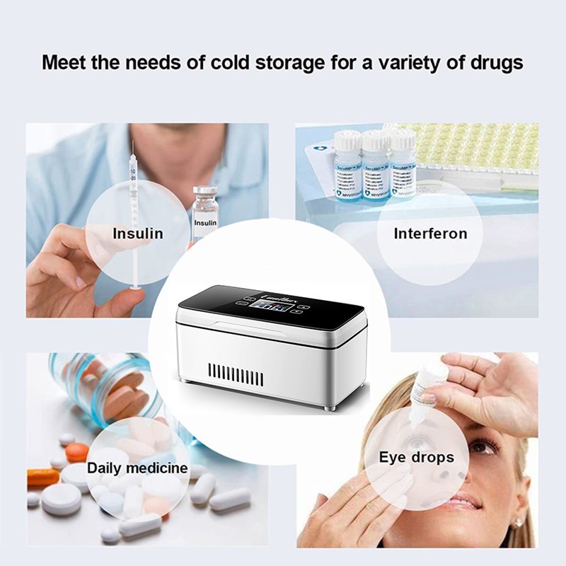 13600mAh Rechargeable Portable Insulin Cooler Travel Case Drug Insulin Reefer Cold Storage Box Medicine Refrigerator