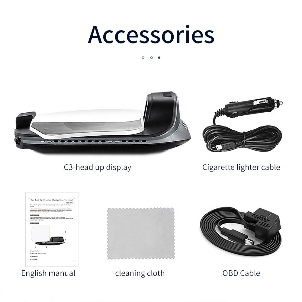 Speed Meter New Product C3 OBD2+GPS+Navigation HUD Auto Electronic Diagnostic Tool Head up Display for Car