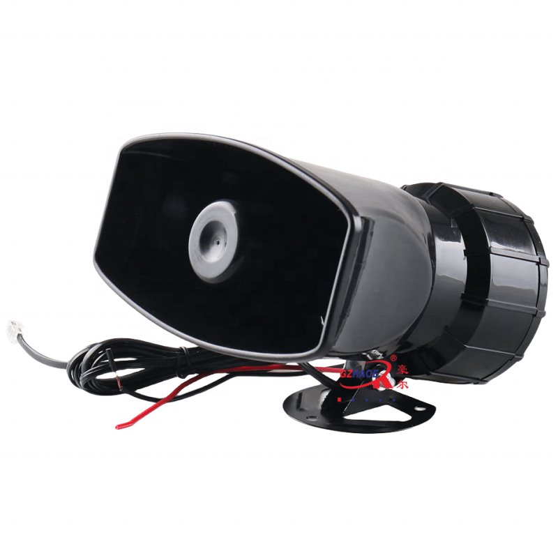 Wholesale 100W 7 Sound Car Musical Horn Car Electronic Warning Siren Motorcycle Alarm Firemen Ambulance Alarm Horn With Light