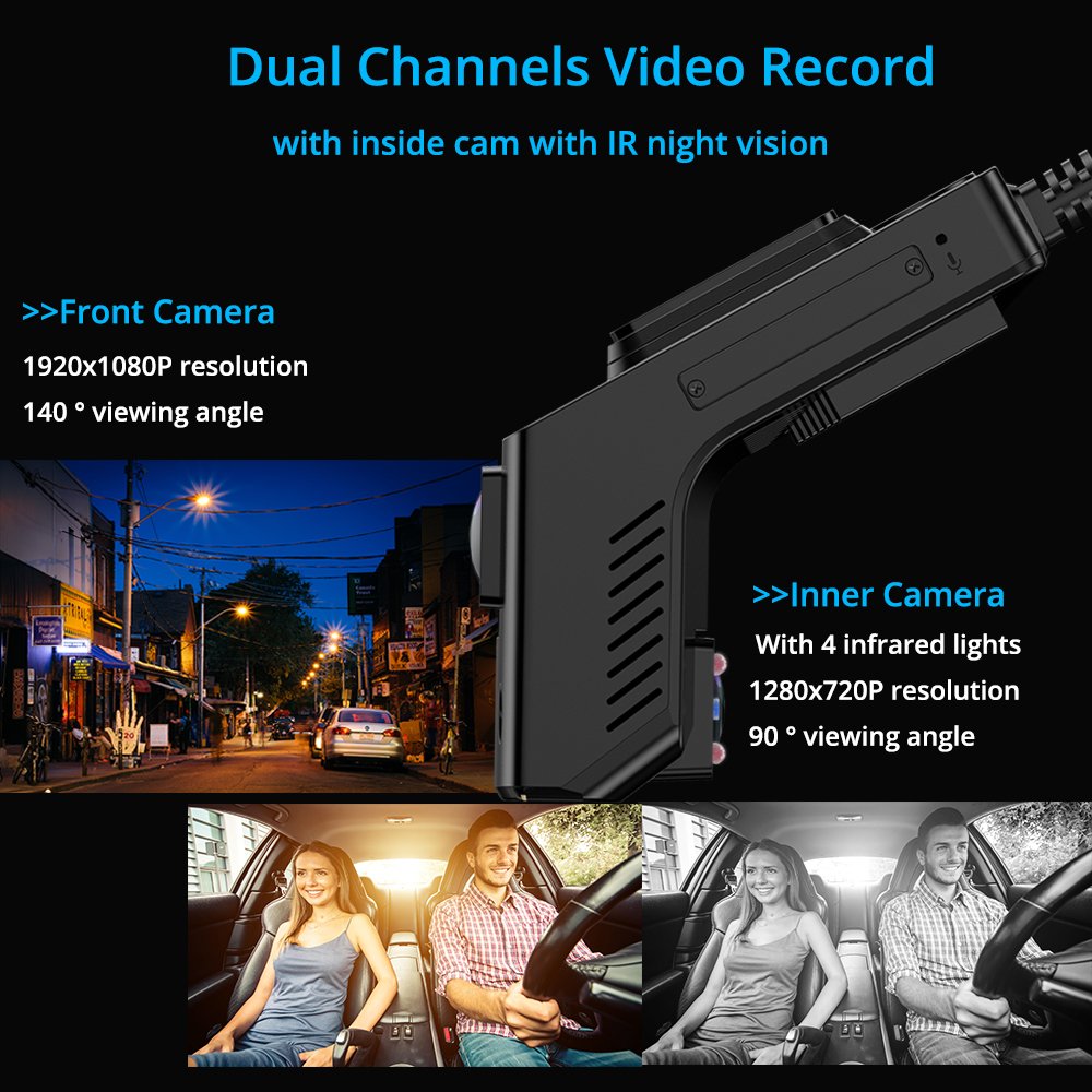 4G Smart Dual DVR Dashcam 1080p Resolution GPS Night Vision Parking Surveillance Fleet Manament Web/App Remote Monitor Tracking