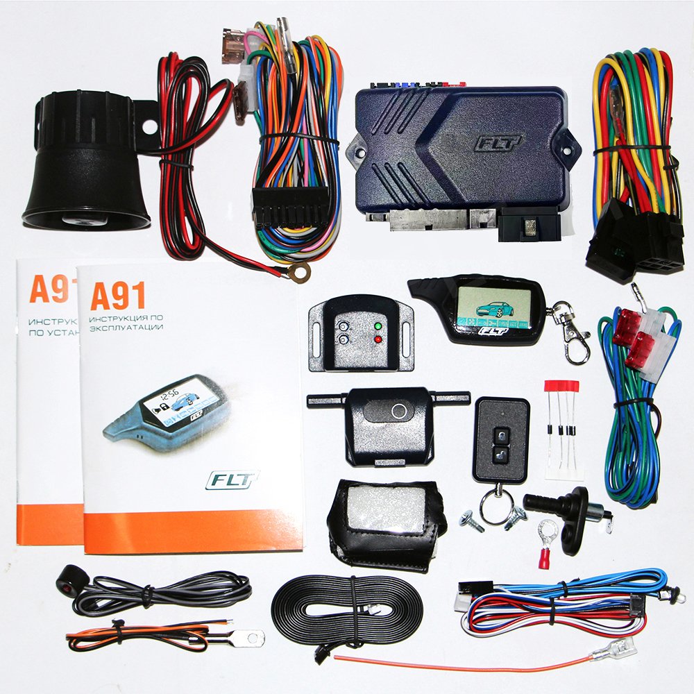 Russian Version HOT Seller Two Way Car Alarm System with Engine Start LCD Remote Control Suitable for FLT or A91