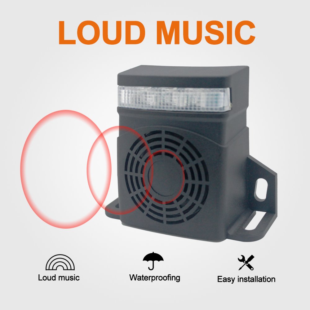 12 48V Truck Reversing Voice Back up Alarm Waterproof Reversing Alarm Horn RA311