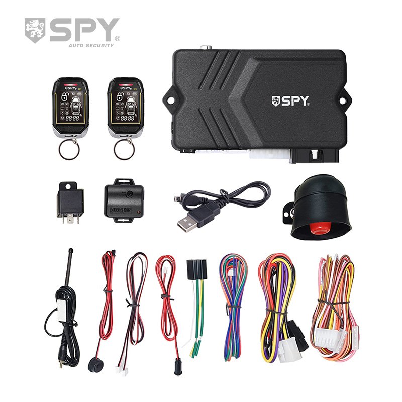 SPY Two-Way Car Alarm System Remote Starter Engine Starter Ignition Control Universal Kit All Cars Compatible Honda Ford