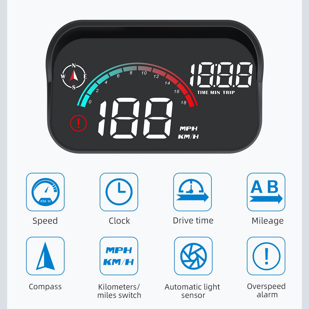 WiiYii New M22 GPS Speedometer Car Head up Display HUD