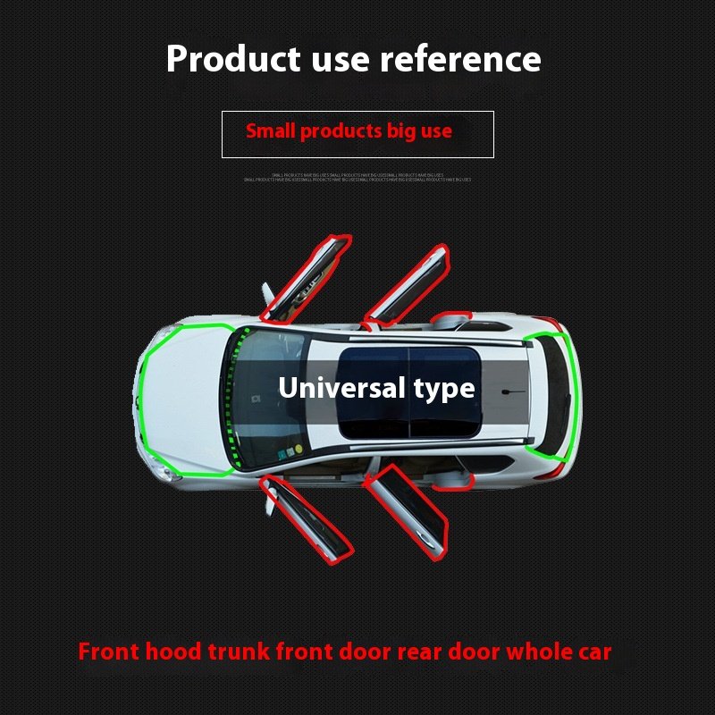 Mercedes-Benz C260 Compatible Auto Door Gap Insulation Strip Dust Collision Sound Reduction Rubber Sealing Retrofit for Cars