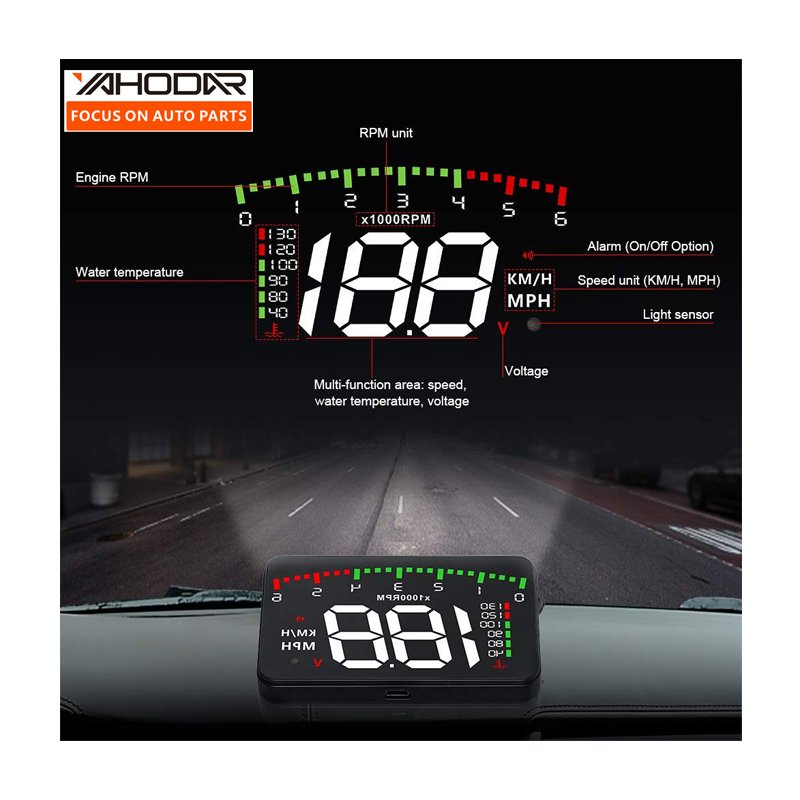 Clearly Car Universal Accessories 3.5 Inch Head up Projector Display Inverted Reflection HUD Cars Display