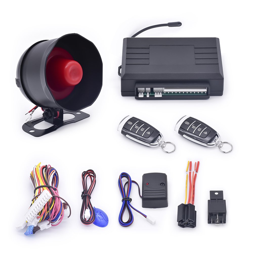 12V Universal Car Alarm System Anti-Hijacking Central Locking System One Way Smart Keyless Entry Car Security System
