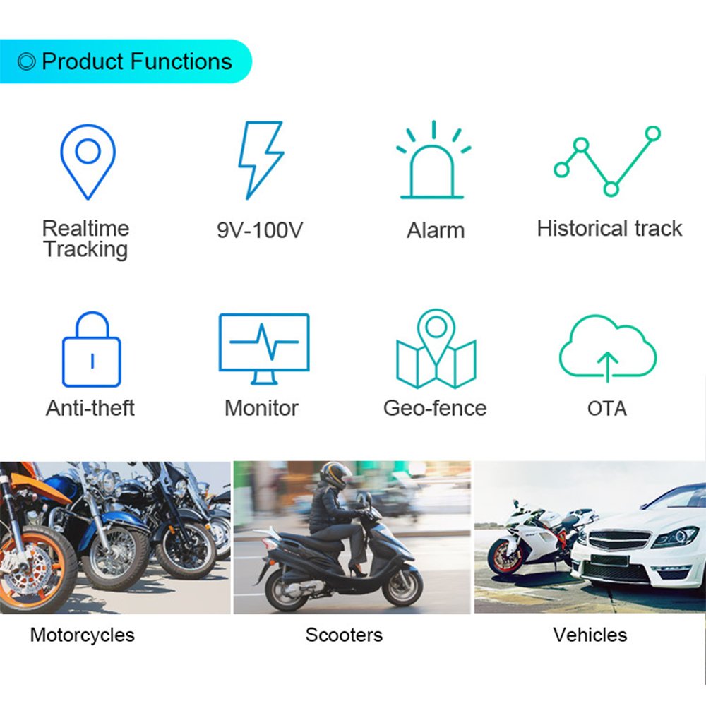 2022 Gps tracker FM02 Gps Motor Tracking Device Car Alarm Box Security Systems with Cut off Plataforma De Rastreo Protrack365