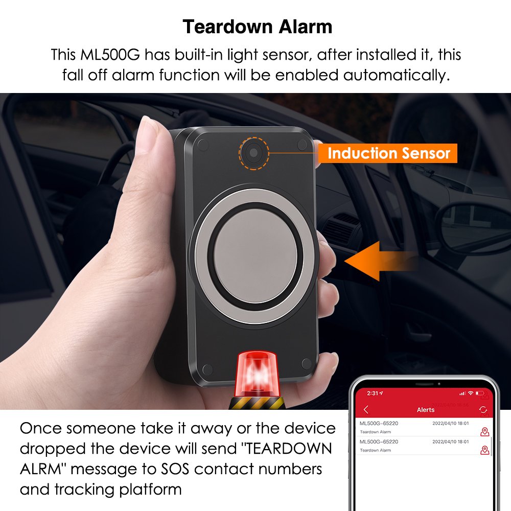 Micodus ML500G Temperature Monitor 5000mAh Portable Wireless Asset 4G GPS Device Magnetic Car Tracker GPS Real Time Tracking