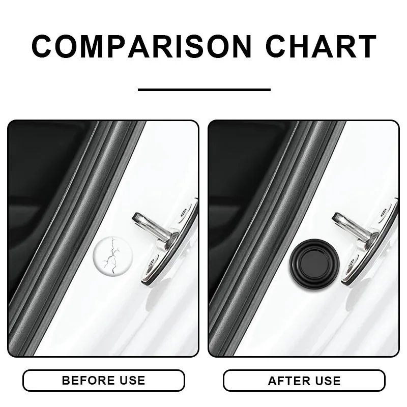 Hot Selling Car Anti-collision Auto Door Closing Absorber Anti-shock Protection Soundproof Silent Buffer Stickers Gasket