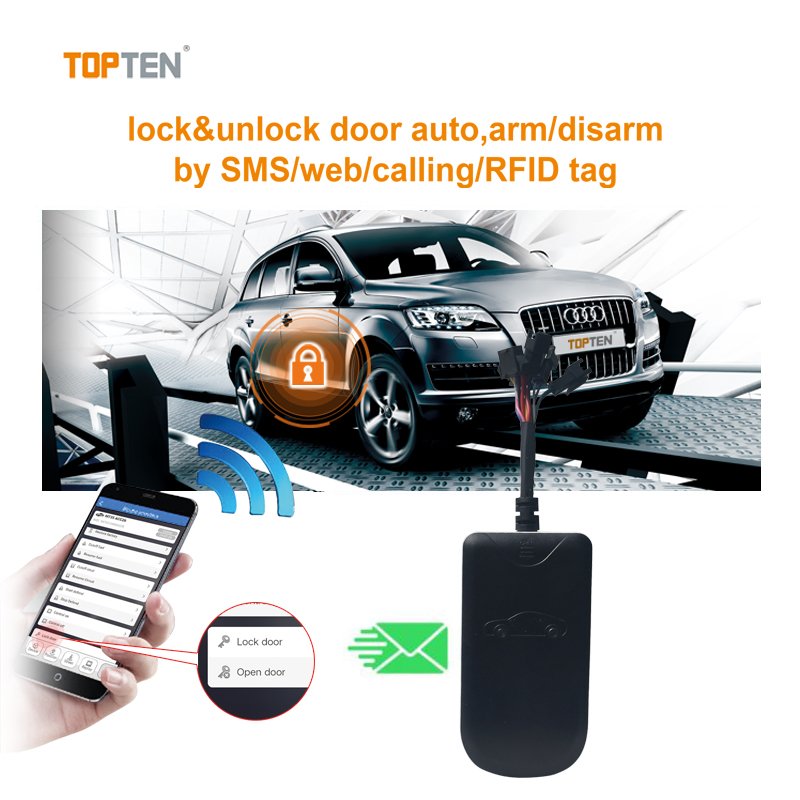 GPS Car Alarm with Door Lock/Unlock, Remote Engine Cut, Smart Ignition On/Off Detect, RFID for Fleet Management(TN)