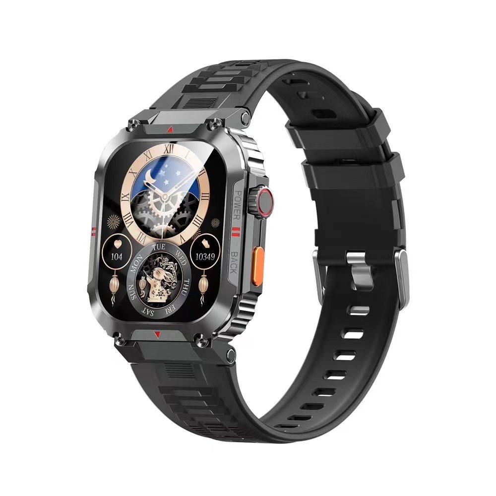 C58 Smart Watch for Sport BT Call SOS Outdoor Activities Monitor PPG Blood Pressure 400mAh Waterproof Fitness Smartwatch Watch