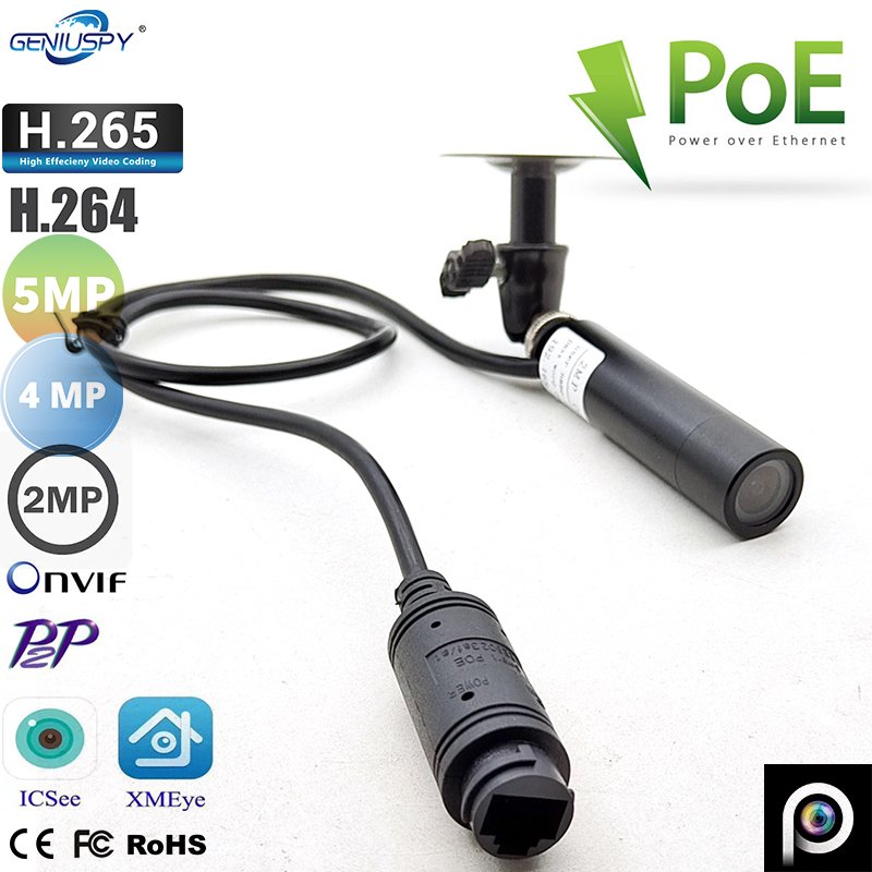 POE 1080P 5MP 4MP HD Mini Waterproof Bullet Pen H.265 H.264 P2P on VIF CCTV Car Home Security Network Surveillance Camera