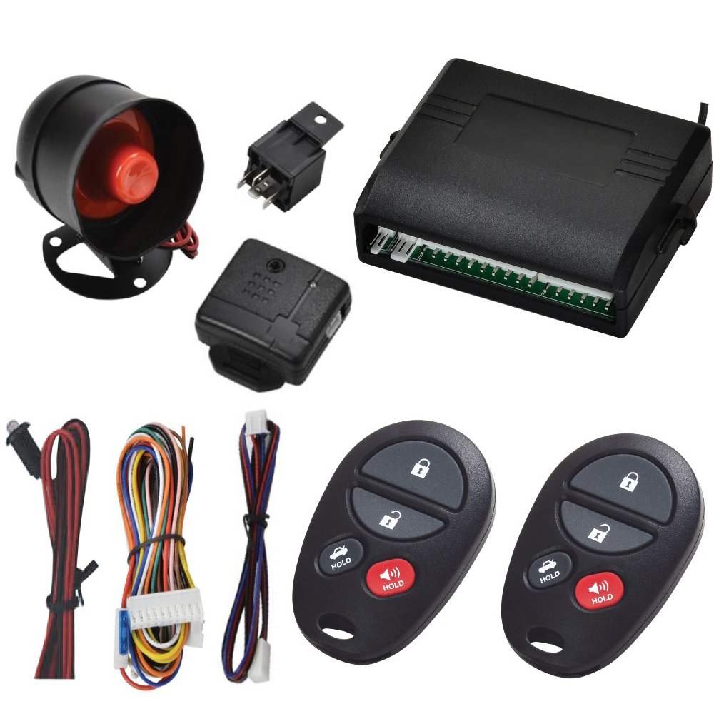 Premium Quality 12V Safty Security Alarm System Auto Wireless Car Alarms with 2 Remotes