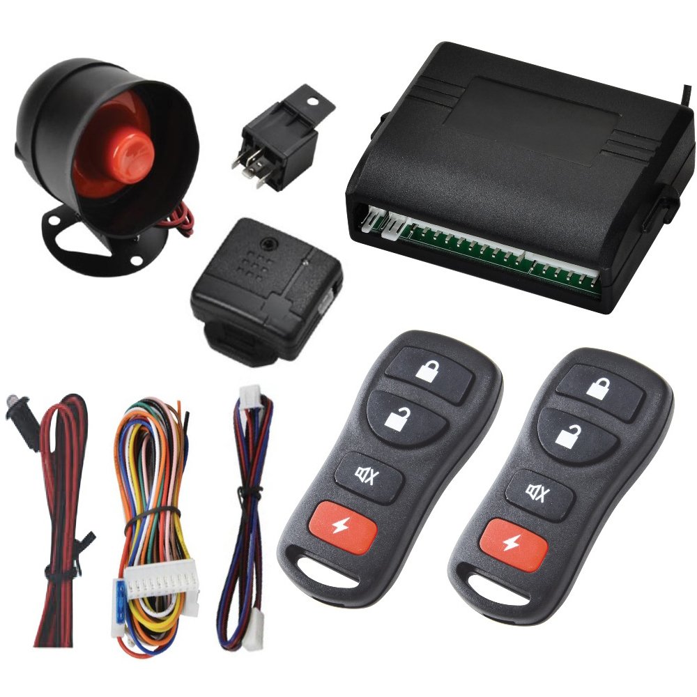 Premium Quality 12V Safty Security Alarm System Auto Wireless Car Alarms with 2 Remotes