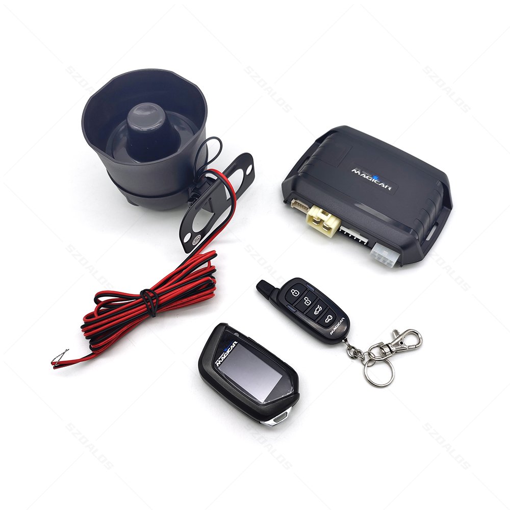 LCD Car Remote Starter Timer Engine Start Shock Sensor 2 Way Car Alarm 907 for Magicar