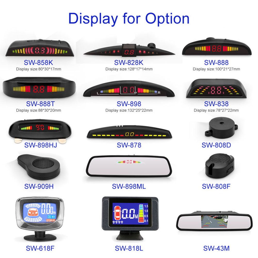 Colorful LED Display Car Back Parking Sensor with 4pc S-06 Sensor