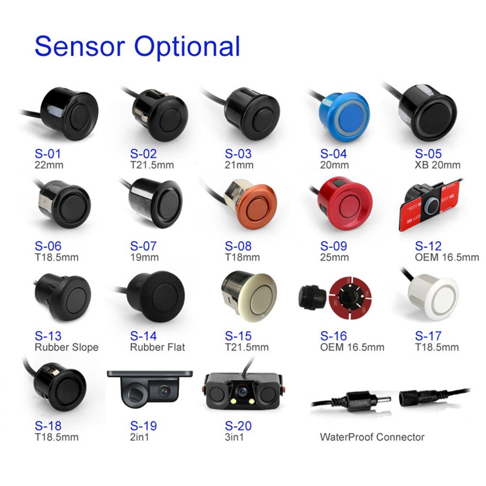 Colorful LED Display Car Back Parking Sensor with 4pc S-06 Sensor