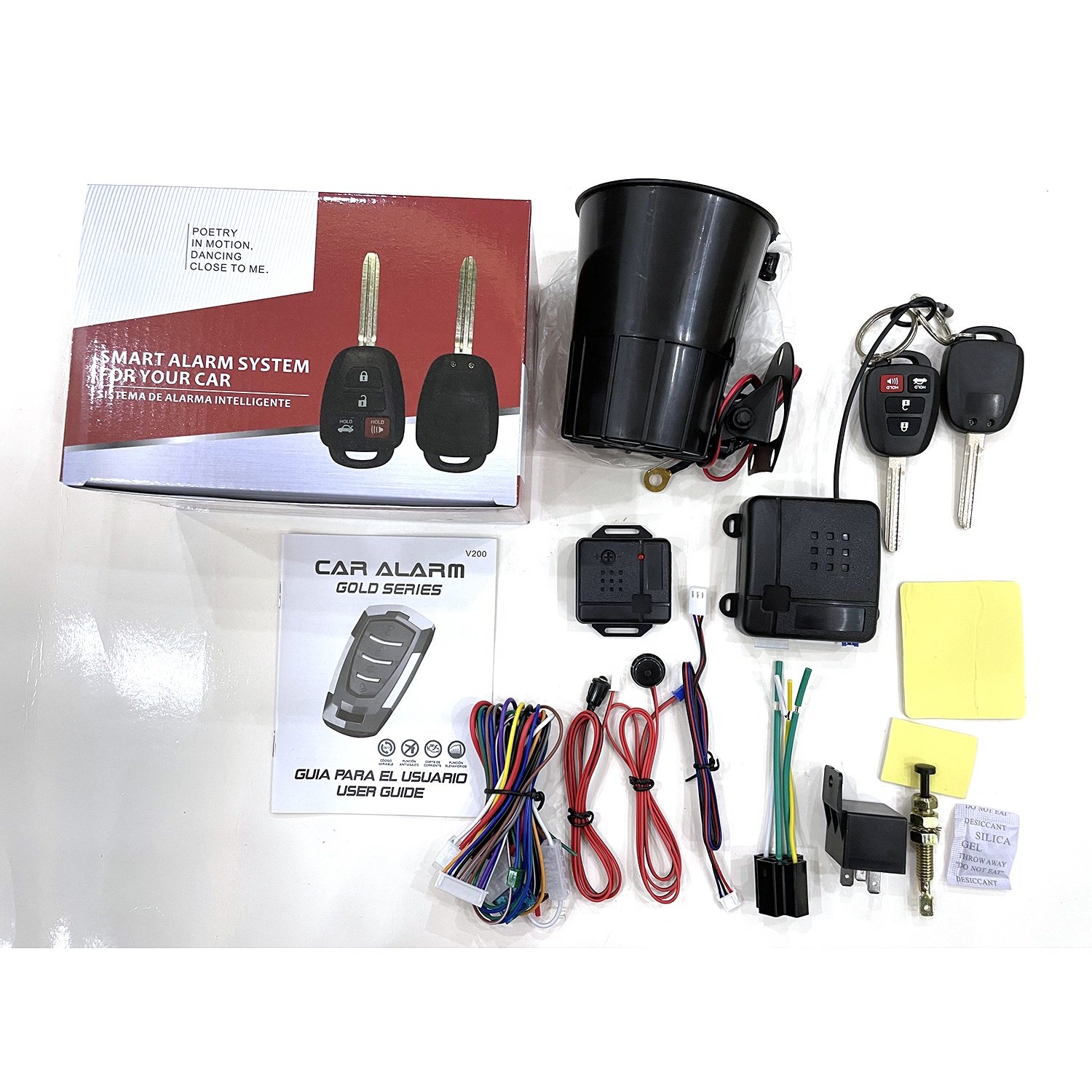 New Release Car AlarmBCS-V200-Y151-T Anti-theft Car Security System for Toyota DC 12V Universal BCS Red Light One Way Car Alarm