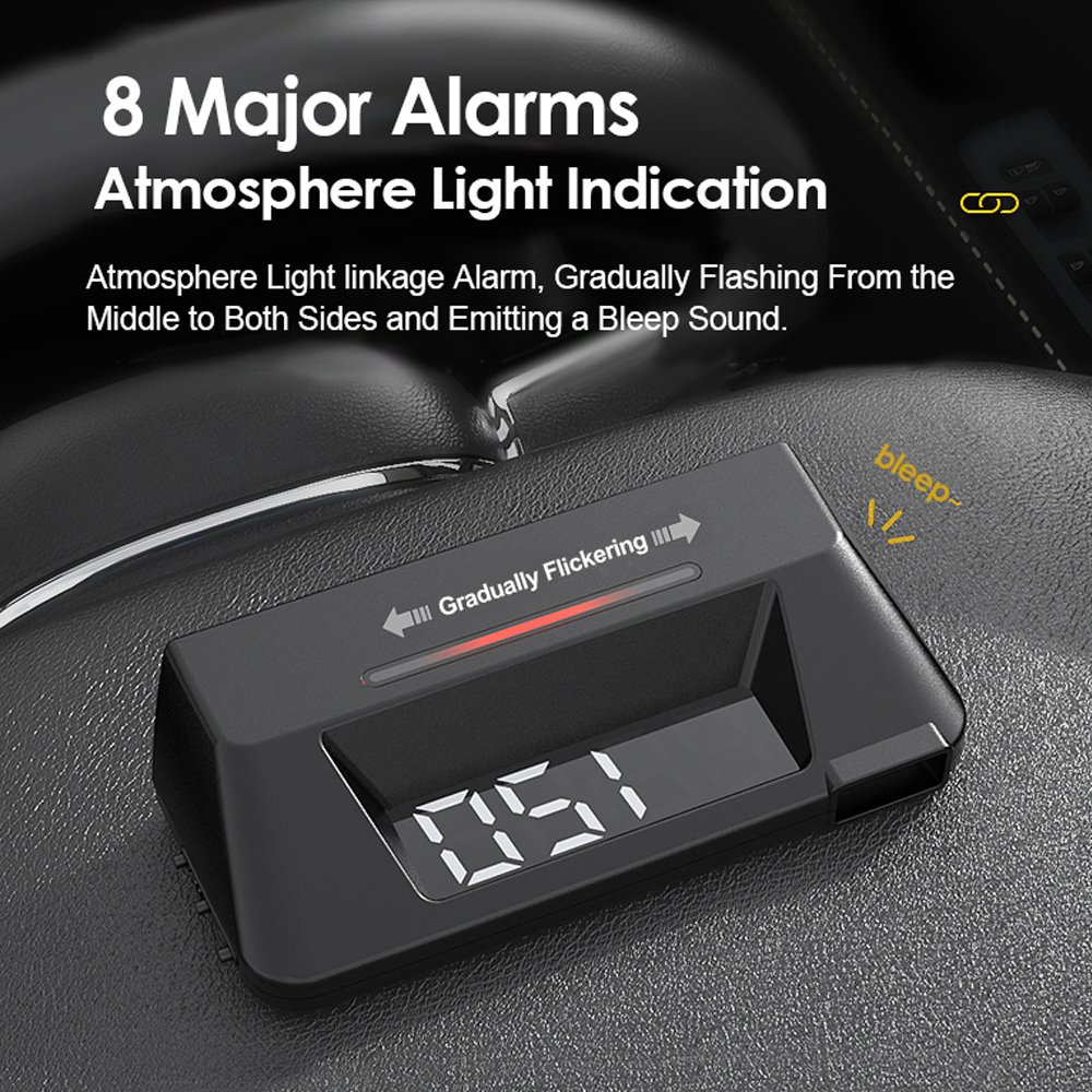 Vjoycar Wholesale Car Auto Gauge Meter Universal OBD2 RPM Water Temperature Digital LCD Car HUD Gauge Display