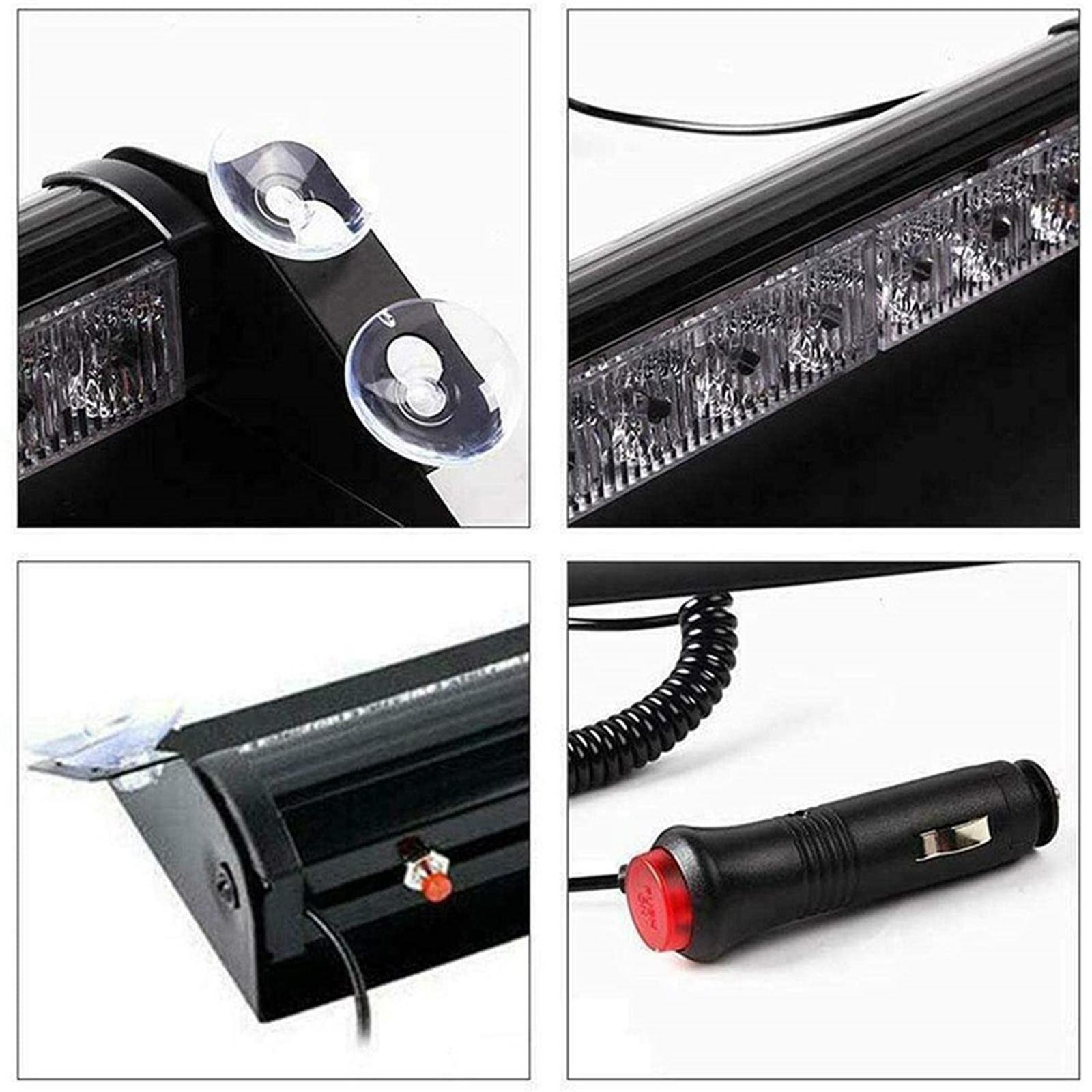 8LED Strobe Flashing LampsCar LED Strobe Light Lights Signal Lamps Flash Dash Emergency Flashing Windshield Warning Light 12V