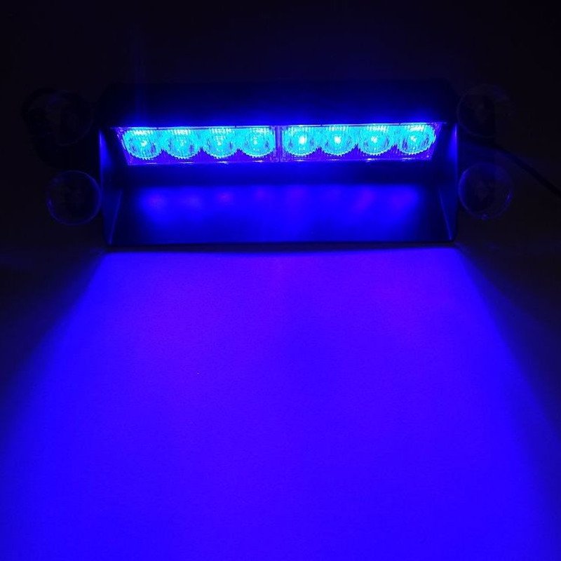 8LED Strobe Flashing LampsCar LED Strobe Light Lights Signal Lamps Flash Dash Emergency Flashing Windshield Warning Light 12V