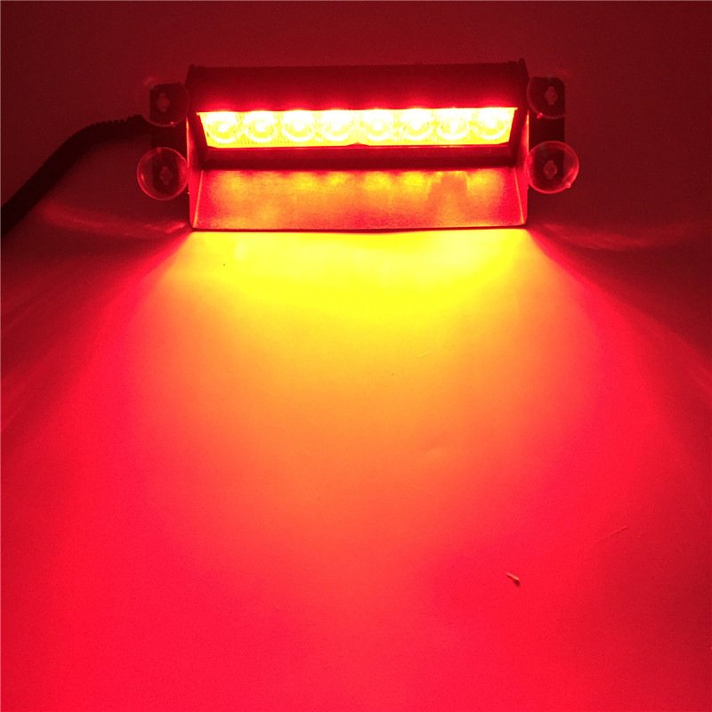 8LED Strobe Flashing LampsCar LED Strobe Light Lights Signal Lamps Flash Dash Emergency Flashing Windshield Warning Light 12V