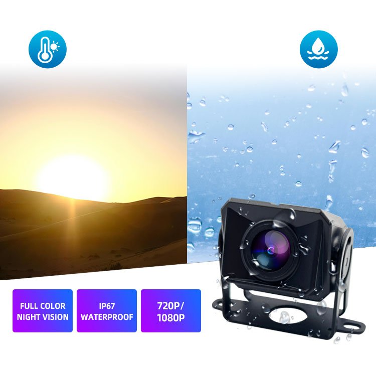 Wemaer 10.36 Inch Monitor Touch Screen Dash Cam Front Rear 1080P 5CH AHD Camera Sound Light Alarm BSD AI Truck Camera System