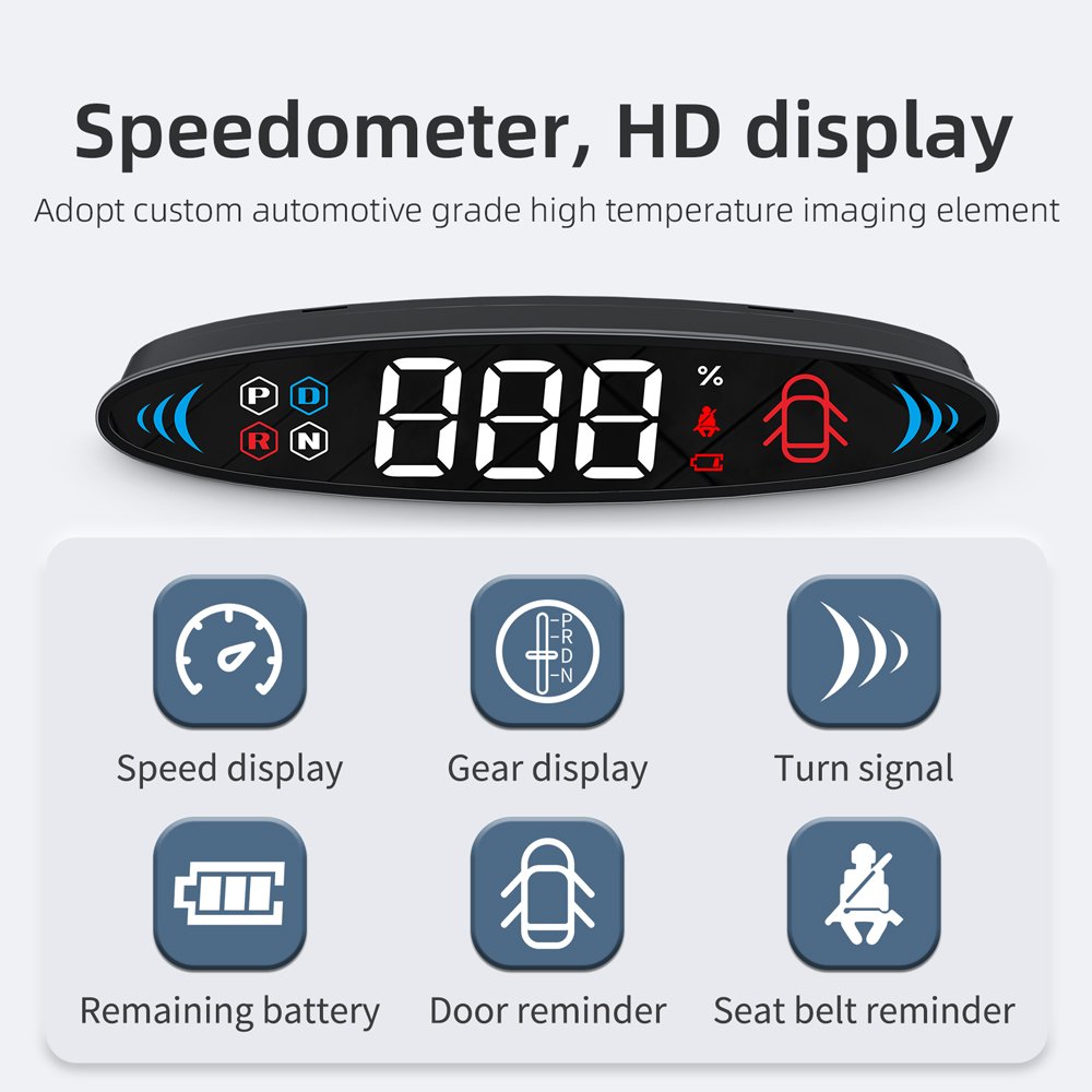 Popular Auto Hidden Digital Meter HUD Head up Displays T7 Model 3 Model Y Universal Speed Meter Gauge HUD Computer for Car
