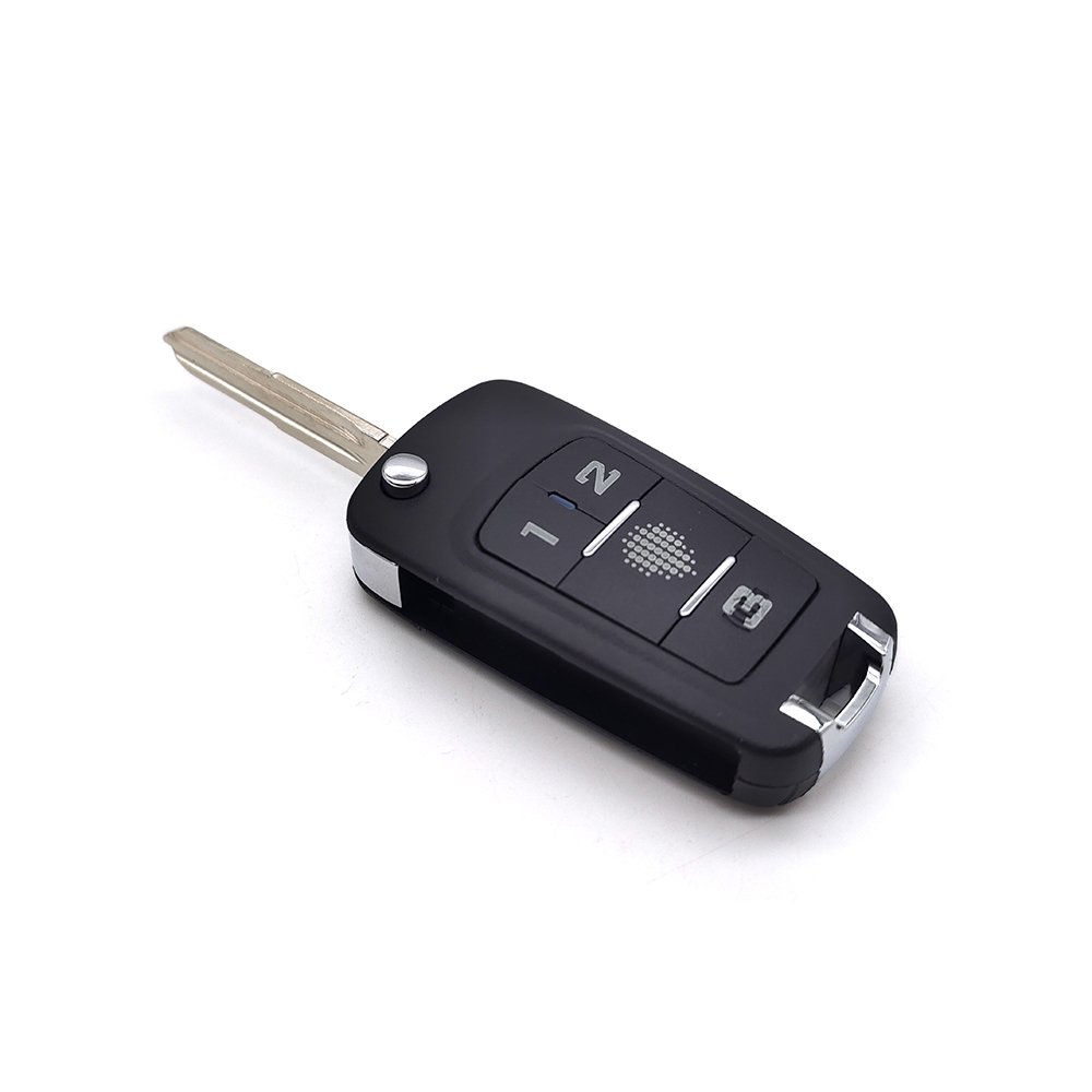 Hot Selling 4 Buttons Car Key Fob Remote Control for Chevrolet Flip Folding Key with Fixed Code Marketed in Colombia