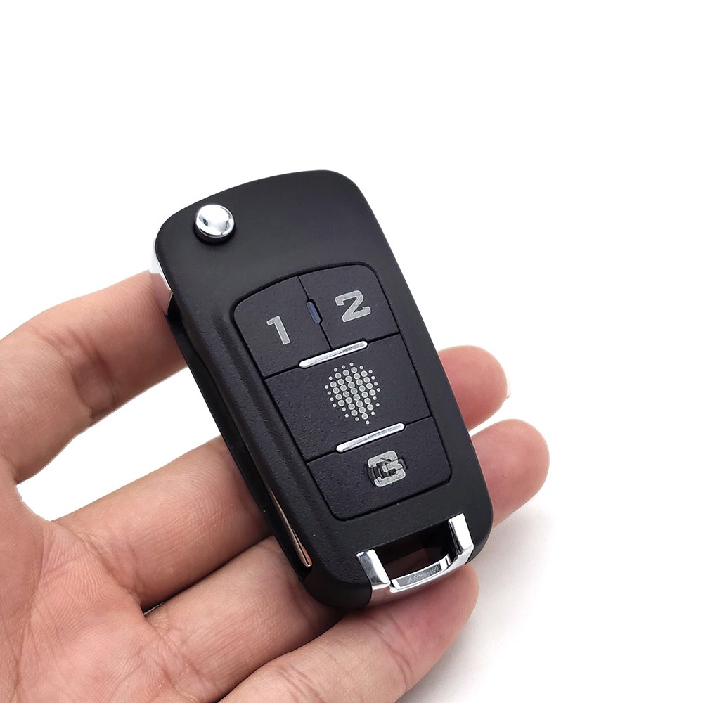 Hot Selling 4 Buttons Car Key Fob Remote Control for Chevrolet Flip Folding Key with Fixed Code Marketed in Colombia