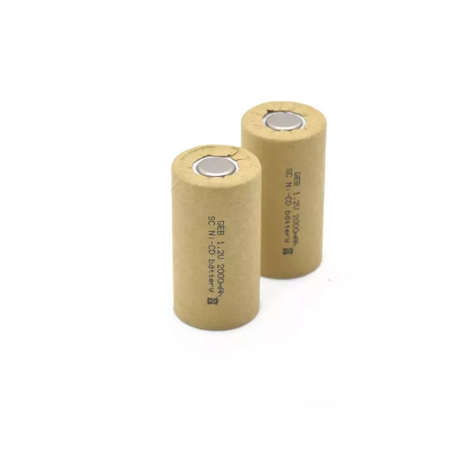 Ni CD Bateria Rechargeable Battery SC Battery Ni-Cd Battery 1.2V 2000mAh for Electric Power Tools