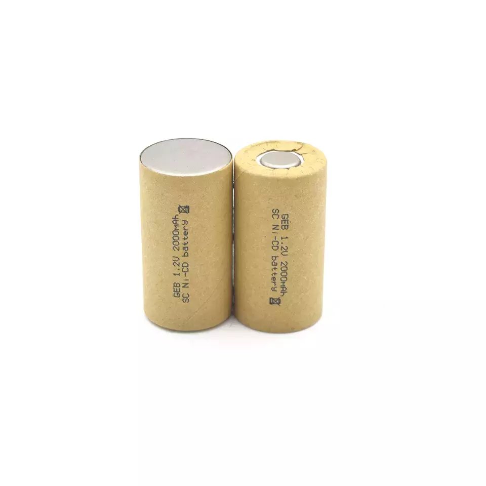Ni CD Bateria Rechargeable Battery SC Battery Ni-Cd Battery 1.2V 2000mAh for Electric Power Tools