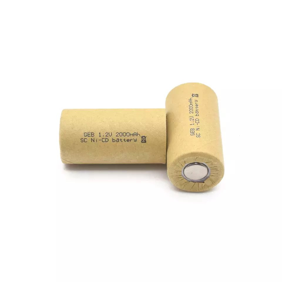 Ni CD Bateria Rechargeable Battery SC Battery Ni-Cd Battery 1.2V 2000mAh for Electric Power Tools