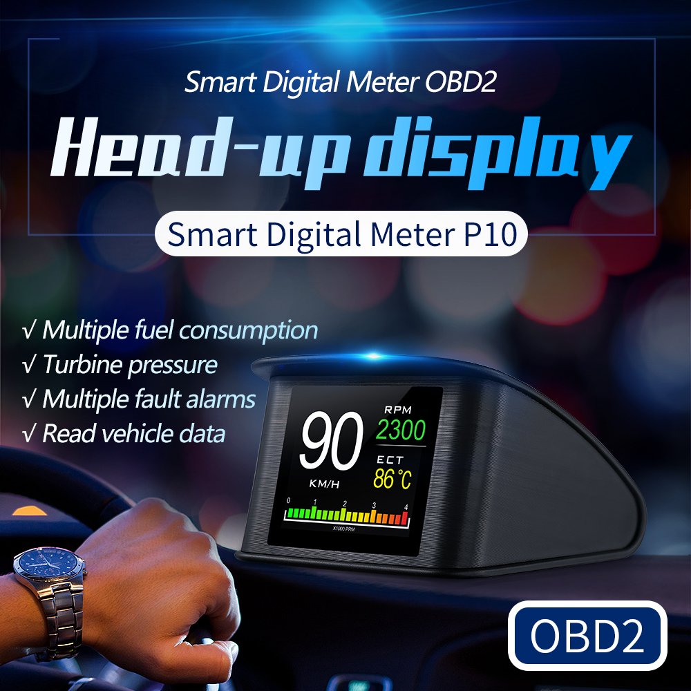 Lancol Car Obd2 Hud Universal Digital Projector Speedometer Head up Displays