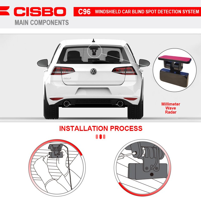 Bsd Alarm System 77Ghz Millimeter Wave Radar Car Detector Safety Driving Monitoring System