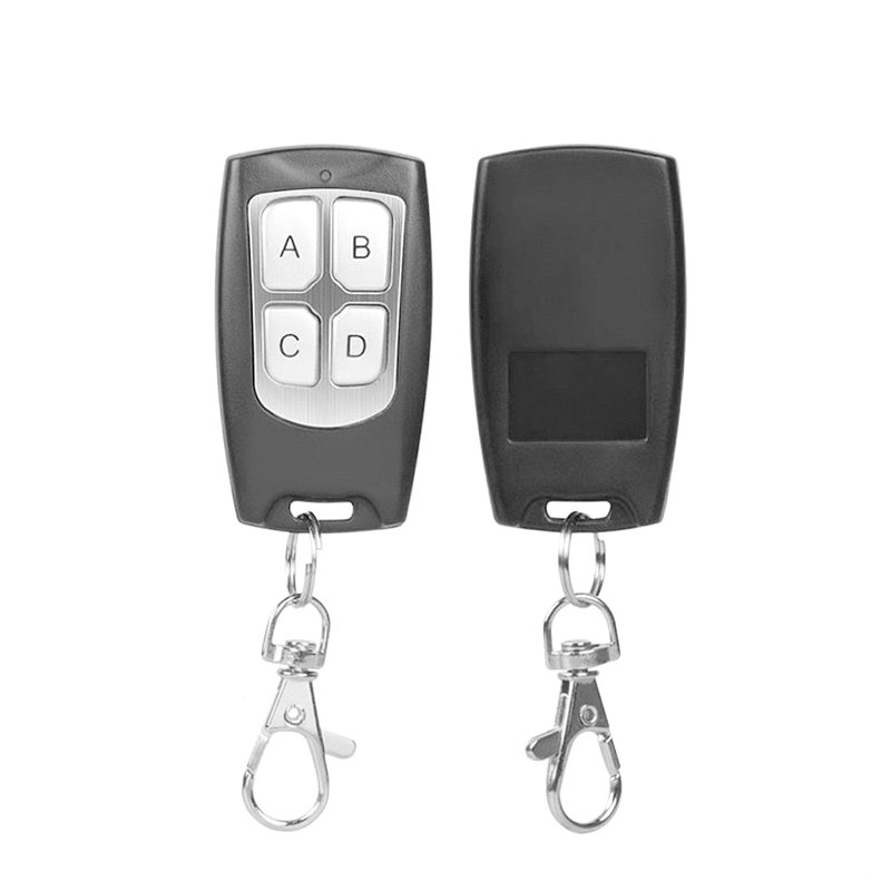 433 mhz RF Remote Control Learning Code 1/2/3/4 Button Black One Key for Gate Garage Door Controller