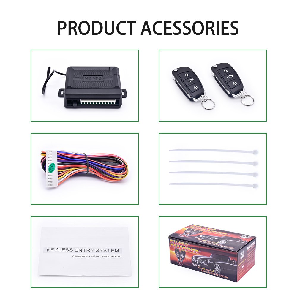 2024 Hottest Selling MILANO Keyless Entry Car System Auto Parts Accessories Remote Lock Unlock Car Door Truck Release Car Alarms