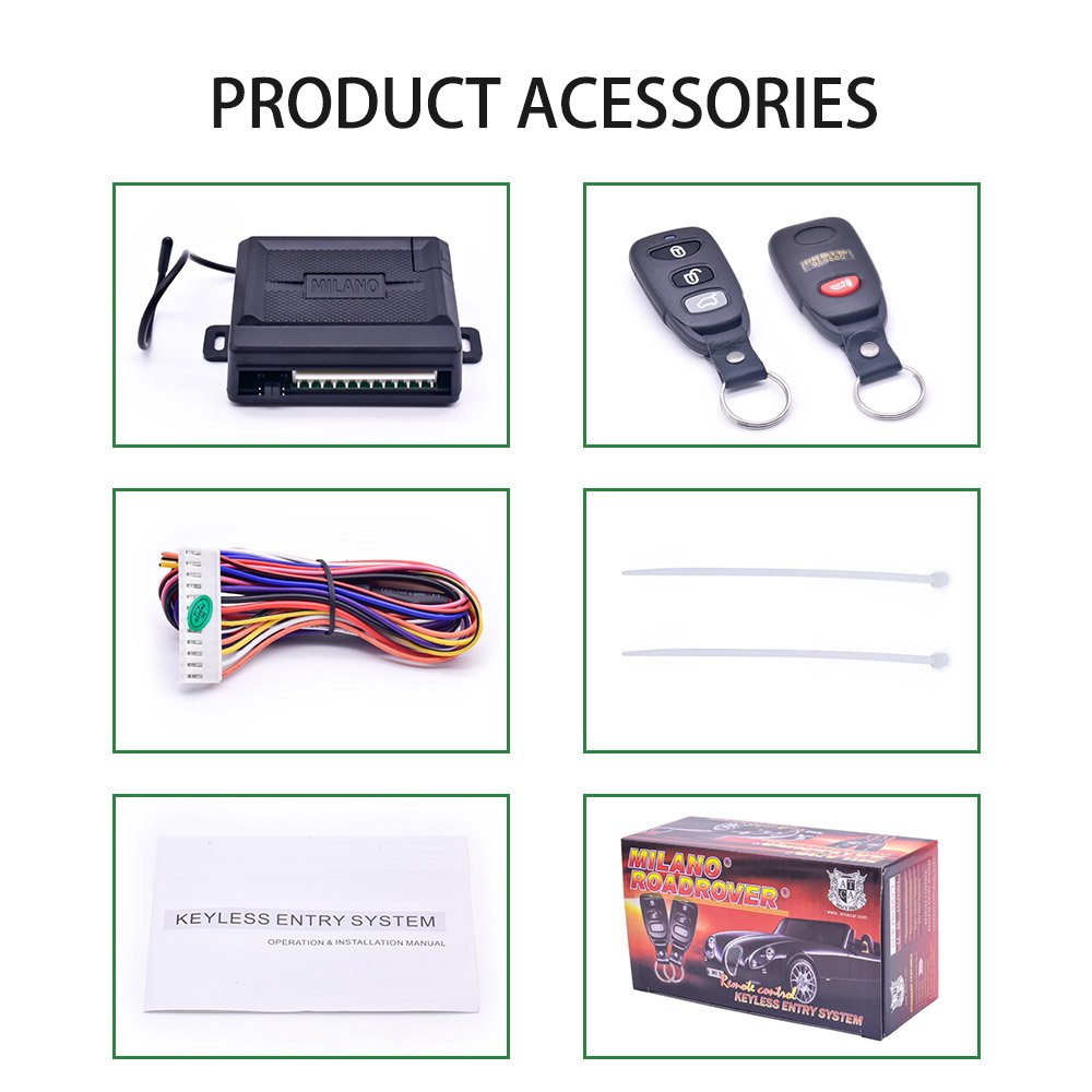 2024 Hottest Selling MILANO Keyless Entry Car System Auto Parts Accessories Remote Lock Unlock Car Door Truck Release Car Alarms
