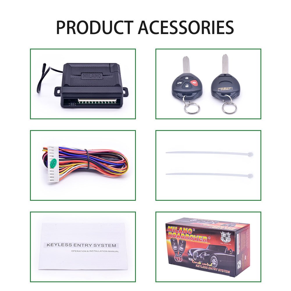 2024 Hottest Selling MILANO Keyless Entry Car System Auto Parts Accessories Remote Lock Unlock Car Door Truck Release Car Alarms