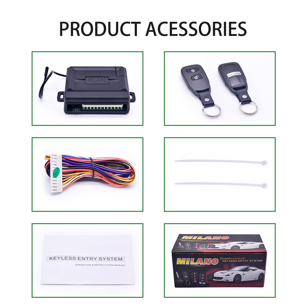 2024 Hottest Selling MILANO Keyless Entry Car System Auto Parts Accessories Remote Lock Unlock Car Door Truck Release Car Alarms