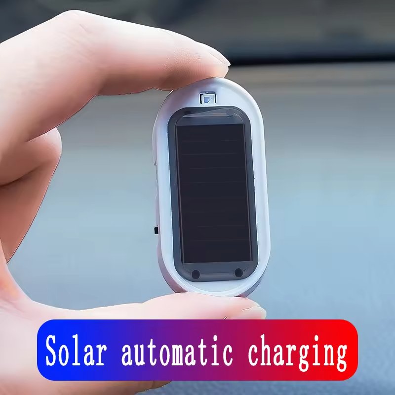 Solar Car Alarm Warning Flash LED Light Car Solar Power Security System Dashboard Warning Indicator Theft Flash Anti-Theft